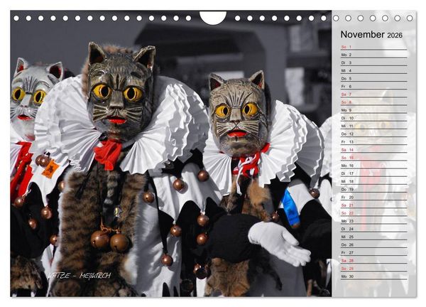 Produktbild: Schw&auml;bisch alemannische Fasnet (Wandkalender 2026 DIN A4 quer), CALVENDO Monatskalender