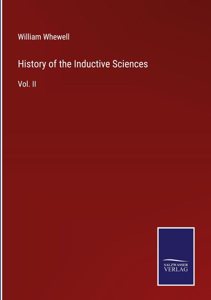 Produktbild: History of the Inductive Sciences