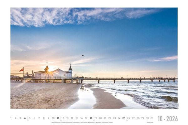 Produktbild: Seeblick 2026 - Bildkalender quer 49,5x33 cm - Sea View - die schönsten Strandbilder - Landschaftskalender - Wandkalender - Wandplaner