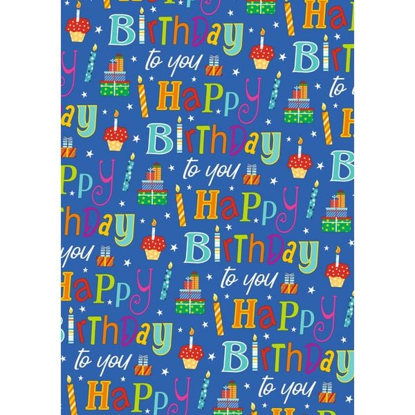 Produktbild: Idena Geschenkpapier Happy Birthday to you 70cmx2m