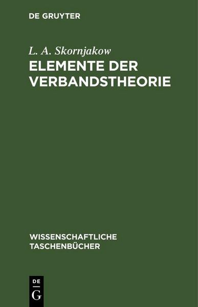 Produktbild: Elemente der Verbandstheorie