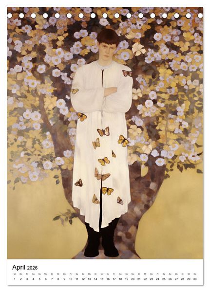 Produktbild: K&uuml;nstliche Impressionen. Ein Jahr in Klimts Natur. (Tischkalender 2026 DIN A5 hoch), CALVENDO Monatskalender