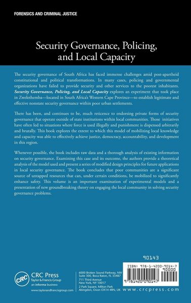 Produktbild: Security Governance, Policing, and Local Capacity