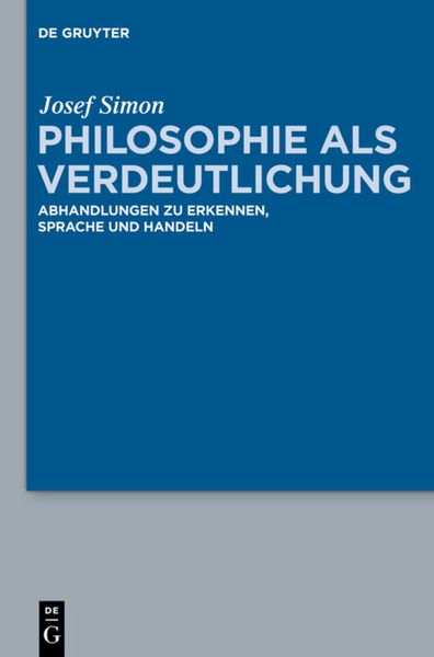 Produktbild: Philosophie als Verdeutlichung