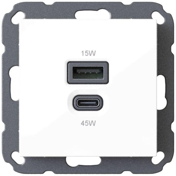 Produktbild: Ehmann 6460x0100 USB-Ladesteckdose Wei&szlig;