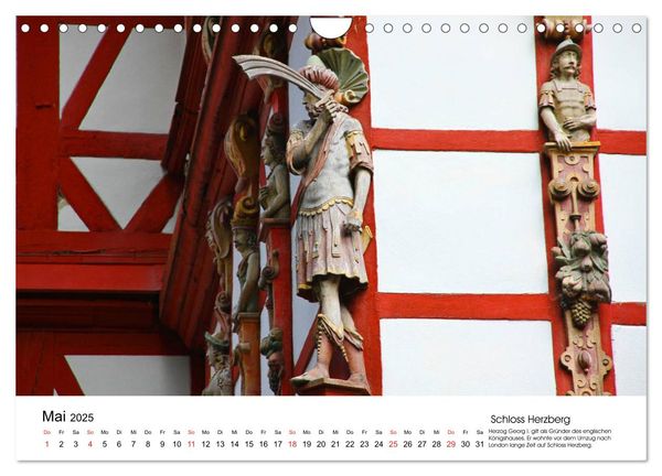 Deutschlands Burgen - besondere Burgen und schöne Schlösser (Wandkalender 2025 DIN A4 quer), CALVENDO Monatskalender