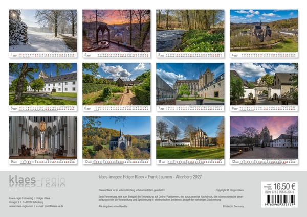 Produktbild: Altenberg 2027 Bildkalender A3 Spiralbindung