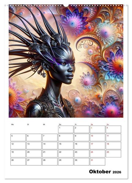 Produktbild: Extraterrestrische Eleganz (hochwertiger Premium Wandkalender 2026 DIN A2 hoch), Kunstdruck in Hochglanz
