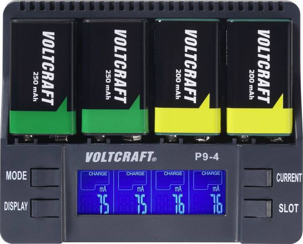 Produktbild: VOLTCRAFT P9-4 9V-Block-Ladeger&auml;t NiCd, NiMH, LiIon 9V Block