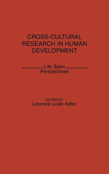 Produktbild: Cross-Cultural Research in Human Development