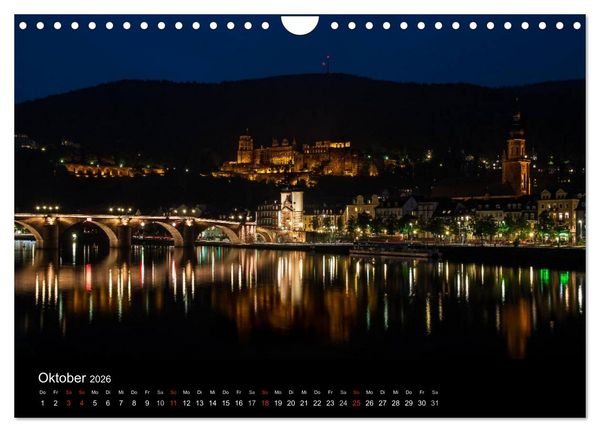 Produktbild: Heidelberger Stadtansichten (Wandkalender 2026 DIN A4 quer), CALVENDO Monatskalender