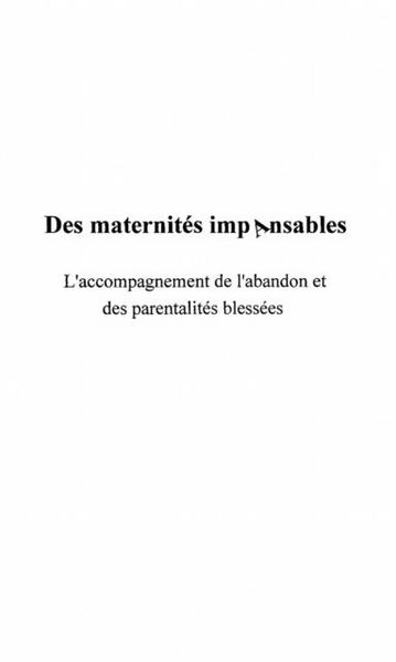 Produktbild: Des Maternites Impansables