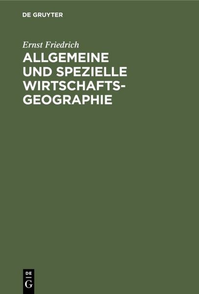 Produktbild: Allgemeine und spezielle Wirtschaftsgeographie