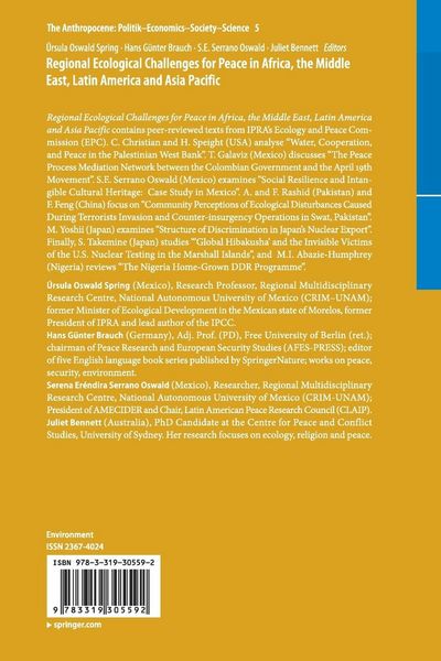 Produktbild: Regional Ecological Challenges for Peace in Africa, the Middle East, Latin America and Asia Pacific