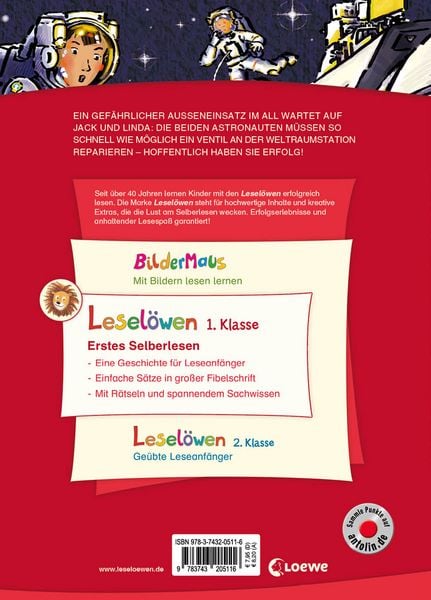 Produktbild: Lesel&ouml;wen 1. Klasse - Alarm auf der Weltraumstation