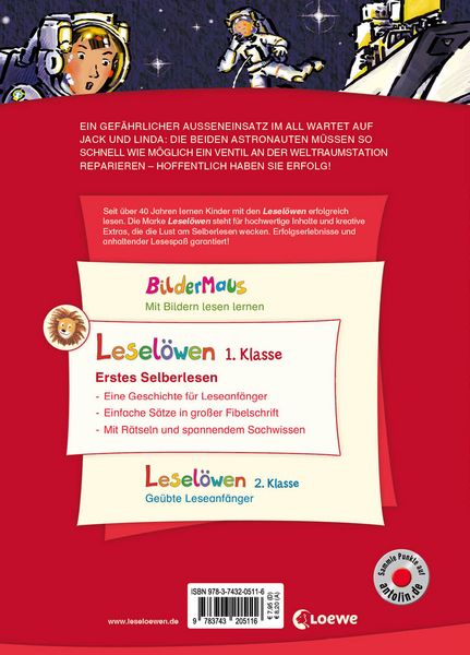 Produktbild: Lesel&ouml;wen 1. Klasse - Alarm auf der Weltraumstation
