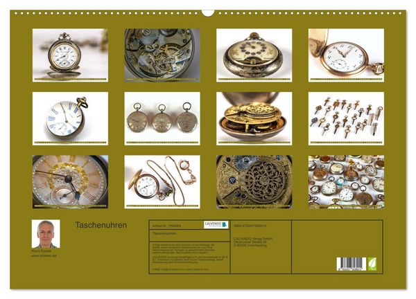 Produktbild: Taschenuhren (Wandkalender 2026 DIN A2 quer), CALVENDO Monatskalender