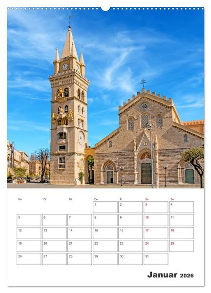 Produktbild: Messina - Reiseplaner (Wandkalender 2026 DIN A2 hoch), CALVENDO Monatskalender