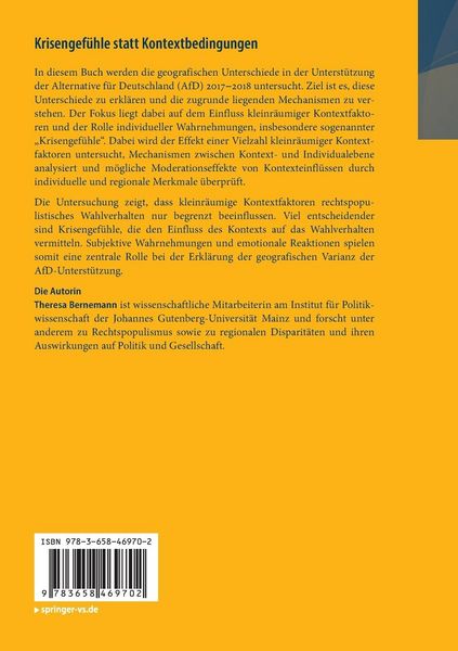 Produktbild: Krisengef&uuml;hle statt Kontextbedingungen