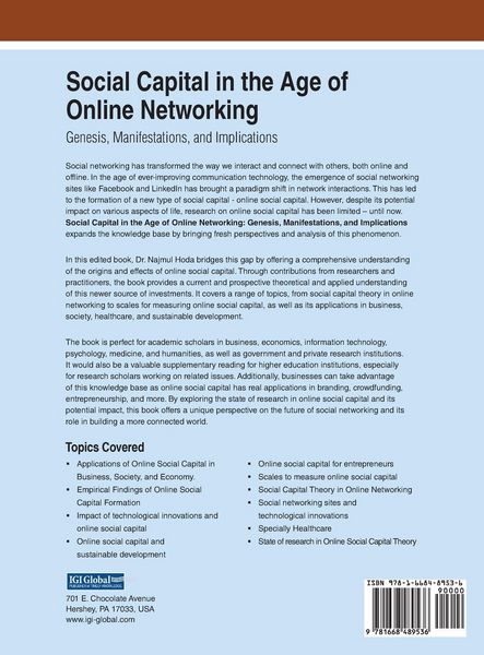 Produktbild: Social Capital in the Age of Online Networking