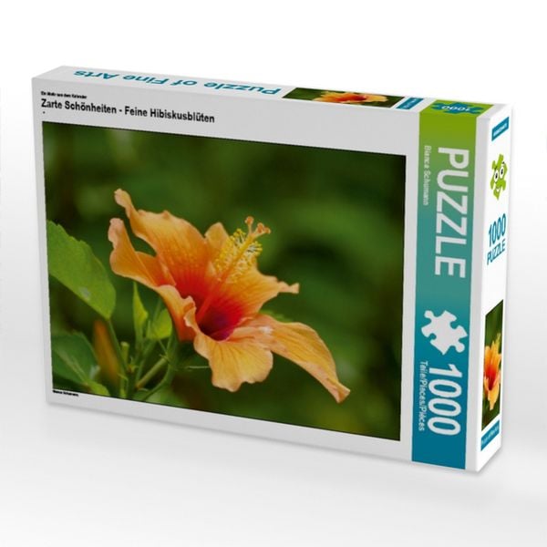 CALVENDO Puzzle Ein Motiv aus dem Kalender Zarte Schönheiten - Feine Hibiskusblüten | 1000 Teile Lege-Größe 64x48cm Foto-Puzzle für glückliche Stunden
