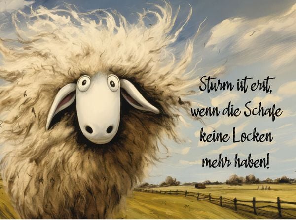 Produktbild: CALVENDO Puzzle Sturmschaf | 2000 Teile Lege-Gr&ouml;&szlig;e 90x67cm Foto-Puzzle f&uuml;r gl&uuml;ckliche Stunden
