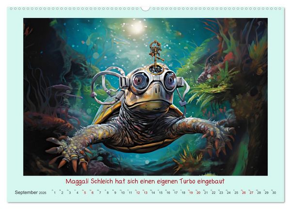 Produktbild: Die freundlichen Tiesee Cyborgs (hochwertiger Premium Wandkalender 2026 DIN A2 quer), Kunstdruck in Hochglanz