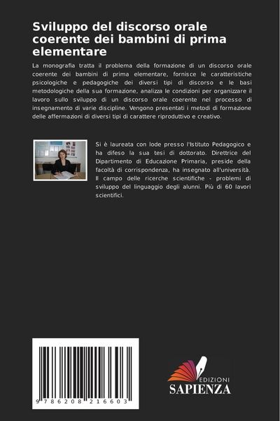 Produktbild: Sviluppo del discorso orale coerente dei bambini di prima elementare