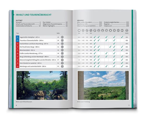 Produktbild: KOMPASS Wanderf&uuml;hrer Nordpf&auml;lzer Bergland, Rheinhessen, 50 Touren