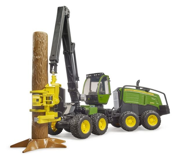 Produktbild: bruder 02135 John Deere 1270G Harvester mit Baumstamm