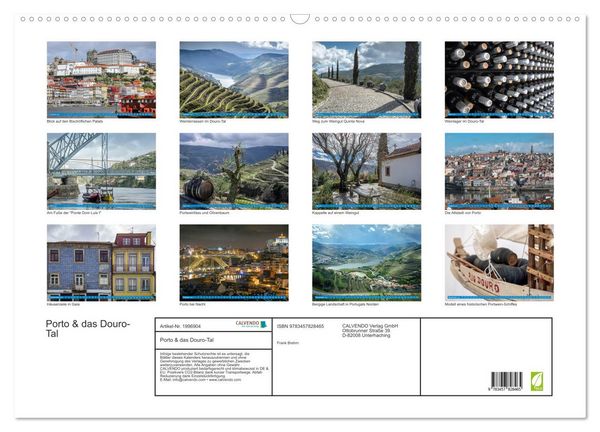 Produktbild: Porto & das Douro-Tal (Wandkalender 2026 DIN A2 quer), CALVENDO Monatskalender