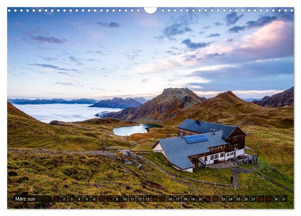 Produktbild: H&uuml;ttenzauber: Bergh&uuml;tten in den Alpen (Wandkalender 2026 DIN A3 quer), CALVENDO Monatskalender