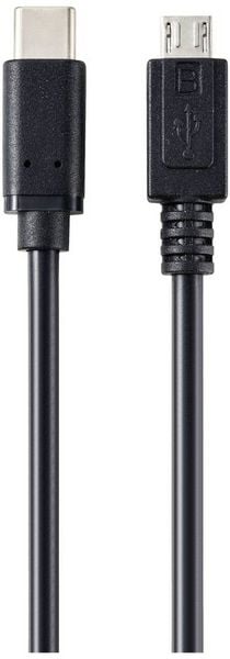 Produktbild: Renkforce USB-Kabel USB 2.0 USB-C&reg; Stecker, USB-Micro-B Stecker 1.80 m Schwarz Gesamtschirm RF-5720396