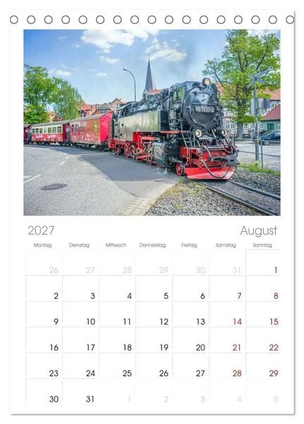 Produktbild: Tischplaner 2027 - Dampflokomotiven im Harz - Eine Reise in die goldene &Auml;ra der Eisenbahn (A5 Tischkalender zum Aufstellen) CALVENDO