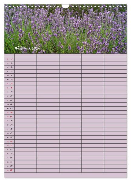 Produktbild: Naturzauber Lavendel - Familienplaner (Wandkalender 2026 DIN A3 hoch), CALVENDO Monatskalender