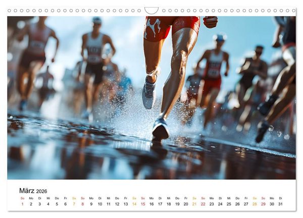 Produktbild: Triathlon Power (Wandkalender 2026 DIN A3 quer), CALVENDO Monatskalender