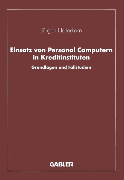 Produktbild: Einsatz von Personal Computern in Kreditinstituten