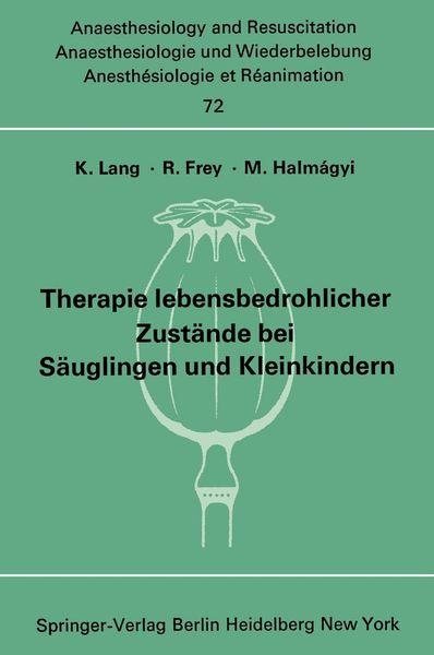 Produktbild: Therapie lebensbedrohlicher Zust&auml;nde bei S&auml;uglingen und Kleinkindern