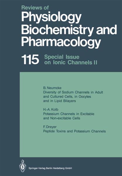 Produktbild: Reviews of Physiology, Biochemistry and Pharmacology