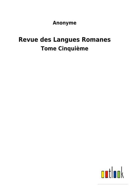 Produktbild: Revue des Langues Romanes