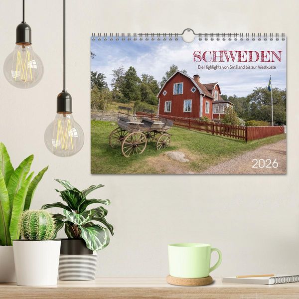 Produktbild: Schweden - Die Highlights von Sm&aring;land bis zur Westk&uuml;ste (Wandkalender 2026 DIN A4 quer), CALVENDO Monatskalender