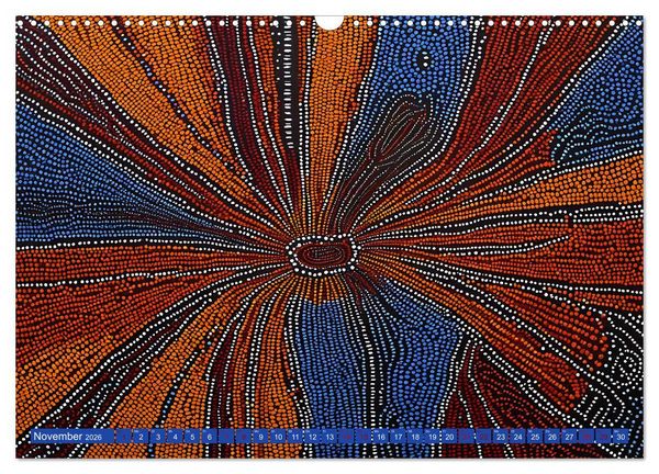 Produktbild: Traumzeit - KI-generierte Aborigine-Kunst aus dem Herzen Australiens (Wandkalender 2026 DIN A3 quer), CALVENDO Monatskalender