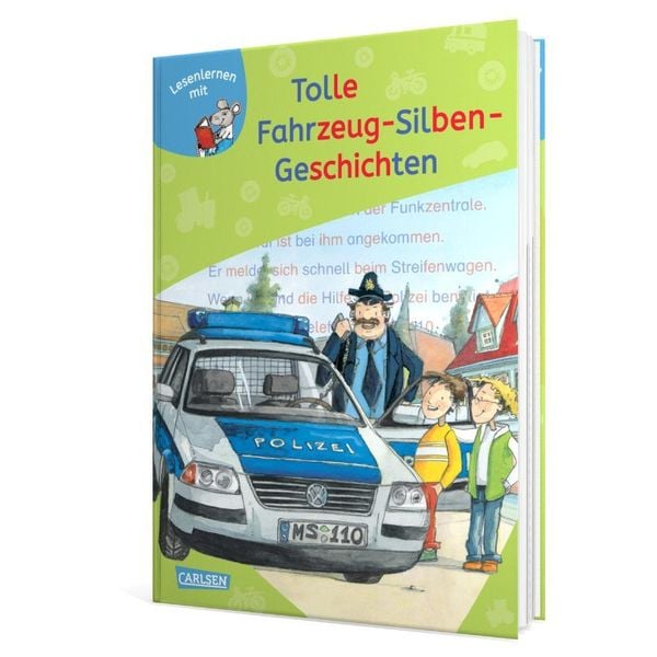 LESEMAUS zum Lesenlernen Sammelbände: Tolle Fahrzeug-Silben-Geschichten