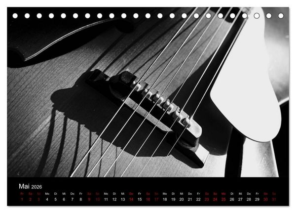 Produktbild: Regelwerke - Details alter E-Gitarren (Tischkalender 2026 DIN A5 quer), CALVENDO Monatskalender