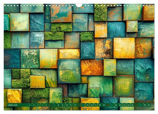 Produktbild: Patchwork - Farben und Formen (Wandkalender 2026 DIN A3 quer), CALVENDO Monatskalender