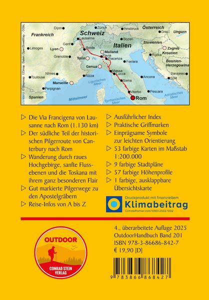 Produktbild: Via Francigena von Lausanne nach Rom