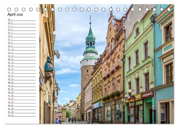 Produktbild: HIRSCHBERG Impressionen aus Jelenia G&oacute;ra und Umgebung (Tischkalender 2026 DIN A5 quer), CALVENDO Monatskalender