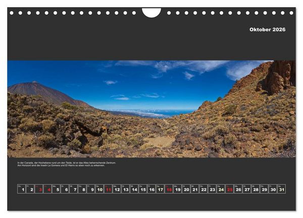 Produktbild: Teneriffa im Panorama (Wandkalender 2026 DIN A4 quer), CALVENDO Monatskalender