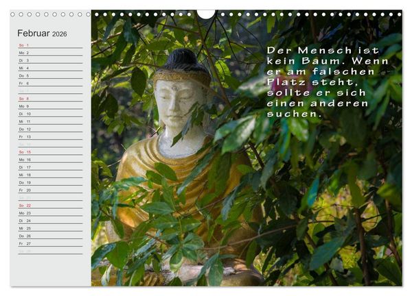 Produktbild: BUDDHA Buddhistische Weisheiten (Wandkalender 2026 DIN A3 quer), CALVENDO Monatskalender