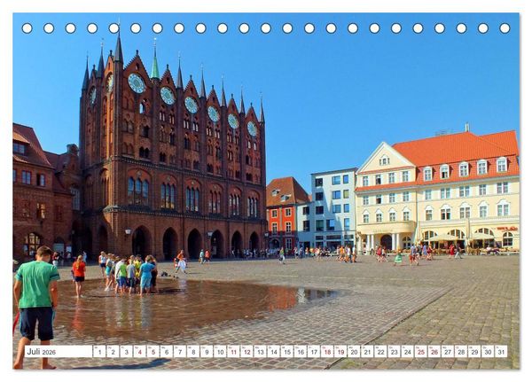 Produktbild: Hansestadt Stralsund - Ein Sommertag an der Ostseek&uuml;ste Vorpommerns (Tischkalender 2026 DIN A5 quer), CALVENDO Monatskalender